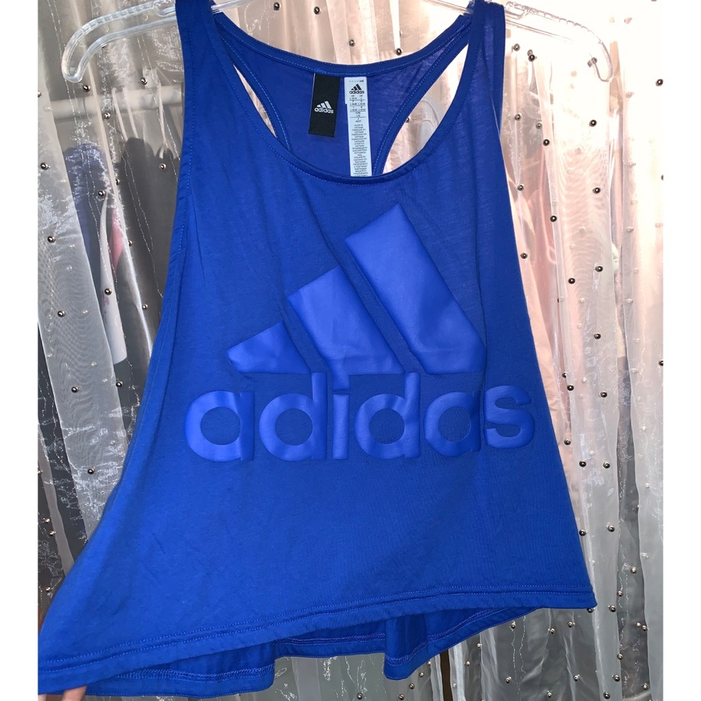 Royal blue Adidas tank top